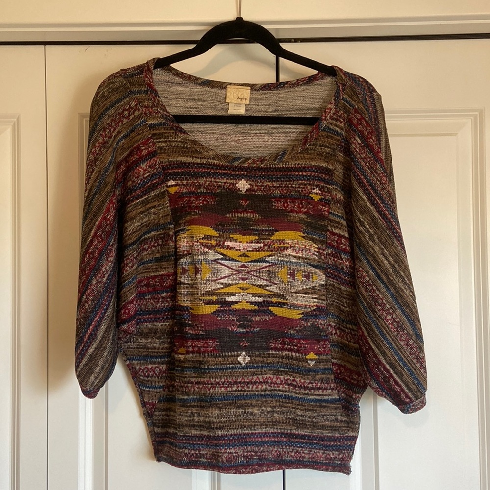 Buckle daytrip Aztec Dolman Sleeve Top